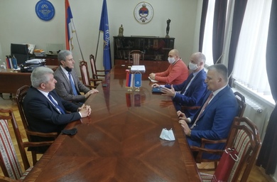 Sastanak rektora Gajanina i rektora Kukića
