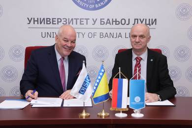 A Memorandum of Understanding signed with the OSCE mission