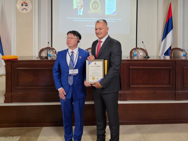 Rector Škrbić Receives Prestigious Award
