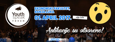 Позив на учешће на Youth Speak Forumu 1. априла у Бањој Луци