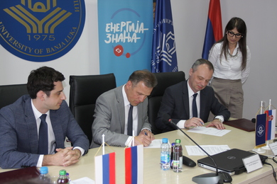 Signing of Memorandum and Agreement of cooperation between the University and NIS Oil Company and the Rossotrudnichestvo 