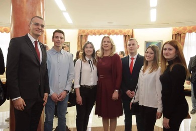 Najbolji studenti Univerziteta u Banjoj Luci na prijemu kod predsjednice Republike Srpske